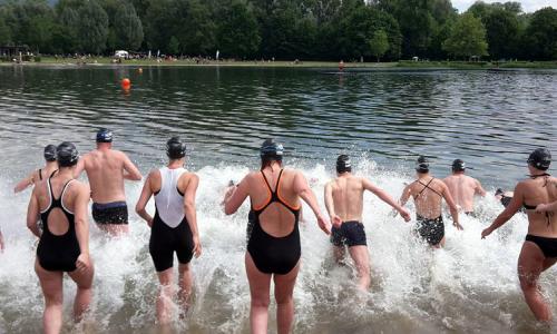 Schwimmen beim Salzburger Firmen Triathlon 2015 © G-Sport | Sport Solutions Thumbnail