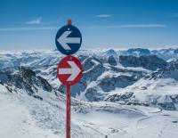 Österreichische Skipisten Beschilderung