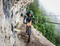 Lukas Kaufmann führt mit seiner Bestzeit am Race-Day auch bei der „Salzkammergut Trophy Individuell“.