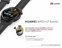 © Hersteller / Huawei / Mehr Infos unter https://consumer.huawei.com/at.
Aktionszeitraum: von 07.03. bis 27.03. - Erhältlich bei ausgewählten Partnern. Solange der Vorrat reicht. Läufer:innen, aufgepasst: Die neue Huawei Watch GT Runner ist jetzt in Österreich erhältlich!