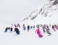 Einschwingen für Pink Ribbon – Powerfrauen setzen ein Zeichen gegen Krebs in Obertauern