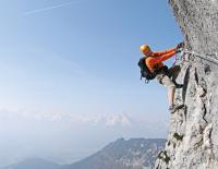 Klettersteig Bereit fuer Einstieg