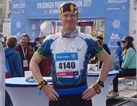 Laufen an der Moldau: Wolfgang beim Prag Marathon 2017 / Bild: Kühnelt