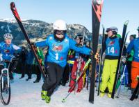 Rise & Fall: Staffelrennen der besten Skibergsteiger und Biker über 430 Höhenmeter / Bild: Michael Werlberger