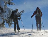 Erfolgreich umgesattelt: Skitourengeher statt Alpinskifahrer / Bild: Sattelbergalm