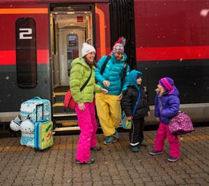 Zum Skiurlaub im Klimaschutzexpress