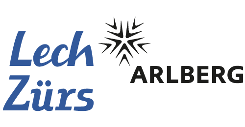HIER OBEN. Wo Weite, Ruhe und alpine Höhenlagen aufeinandertreffen, wird der Blick auf die Region frei Lech Zürs Logo