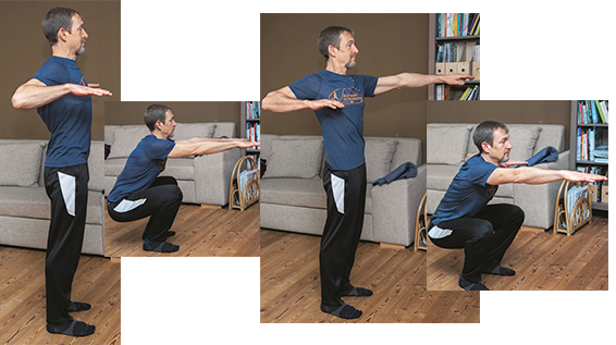 Ein Hoch aufs in die Knie gehen: Die Kniebeuge ist die optimale Übung gegen den Sitz-Alltag