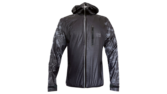 DOWE Black Camo Regenjacke mit ­Kapuze 