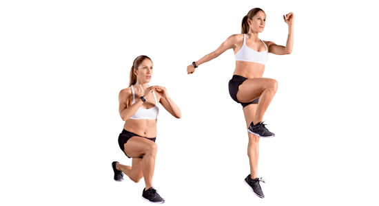 3 klassische Bodyweight-Übungen zum Selbermachen / Bild: Runtastic Results jumping lunges gesprungene Ausfallschritte