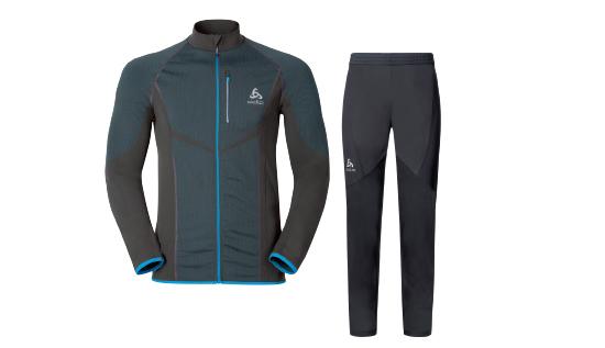 Im Schaufenster: 5 Langlauf-Outfits für die Saison 2017 / Bild: Hersteller VELOCITY LANGLAUF-JACKE + ZEROWEIGHT LOGIC RUNNING PANTS von ODLO