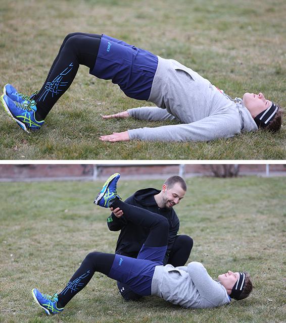 Das Outdoor-Workout zum Selbermachen: Beckenheben / Bild: Thomas Polzer Das Outdoor-Workout zum Selbermachen: Beckenheben / Bild: Thomas Polzer
