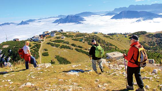 Nebelflucht: 10 Wandertouren mit Sonnengarantie / Bild: Feuerkogel Seilbahn / Hörmandinger