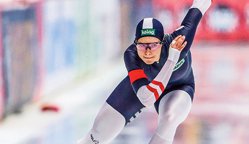 ERFOLGSJÄGERIN: EISSCHNELLLÄUFERIN VANESSA HERZOG IM PORTRÄT