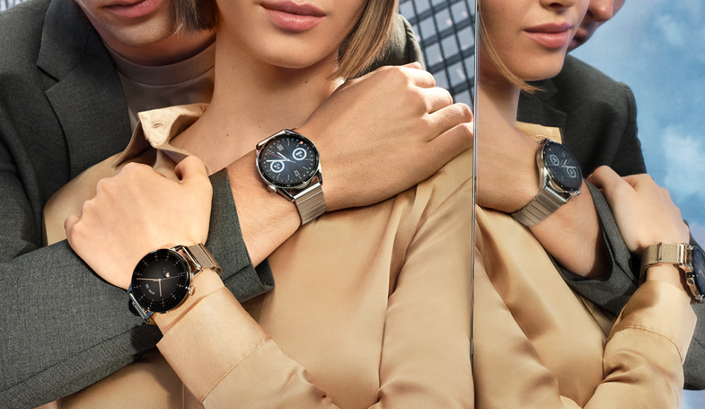 Links: die neue Huawei Watch GT 3 (46 mm) // rechts: die Huawei Watch GT 3 (42 mm)