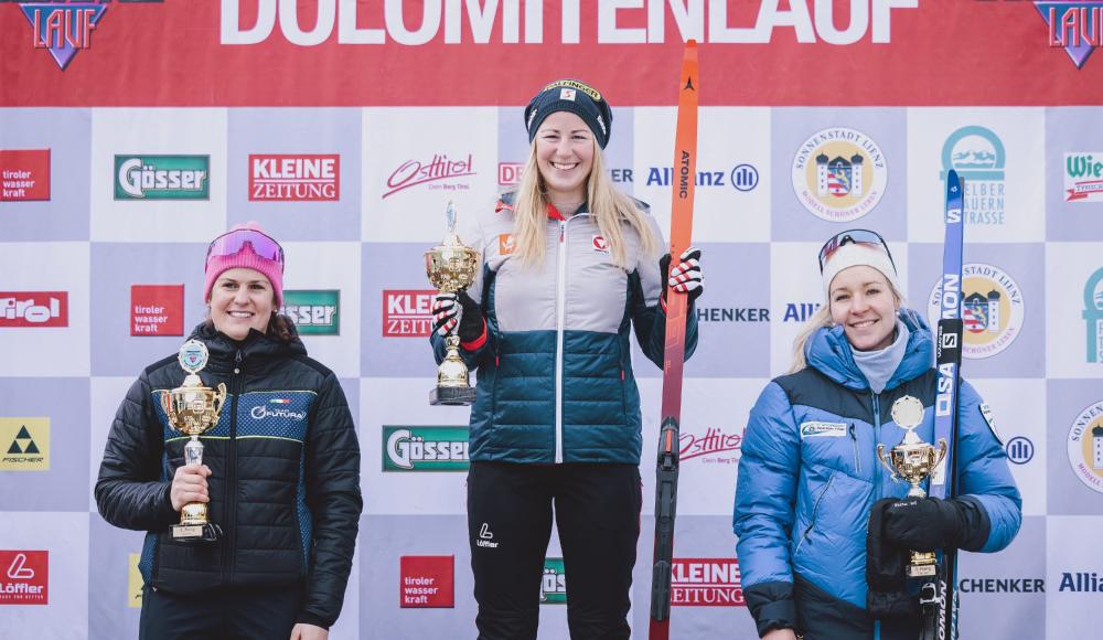 Dolomitenlauf Skating: Franzosen und zwei Österreicher:innen brillieren bei den Rennen