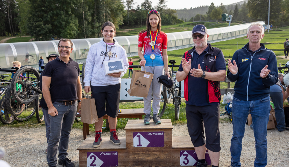 170 Kinder am Start des Mountainbike Rennens in St. Corona am Wechsel