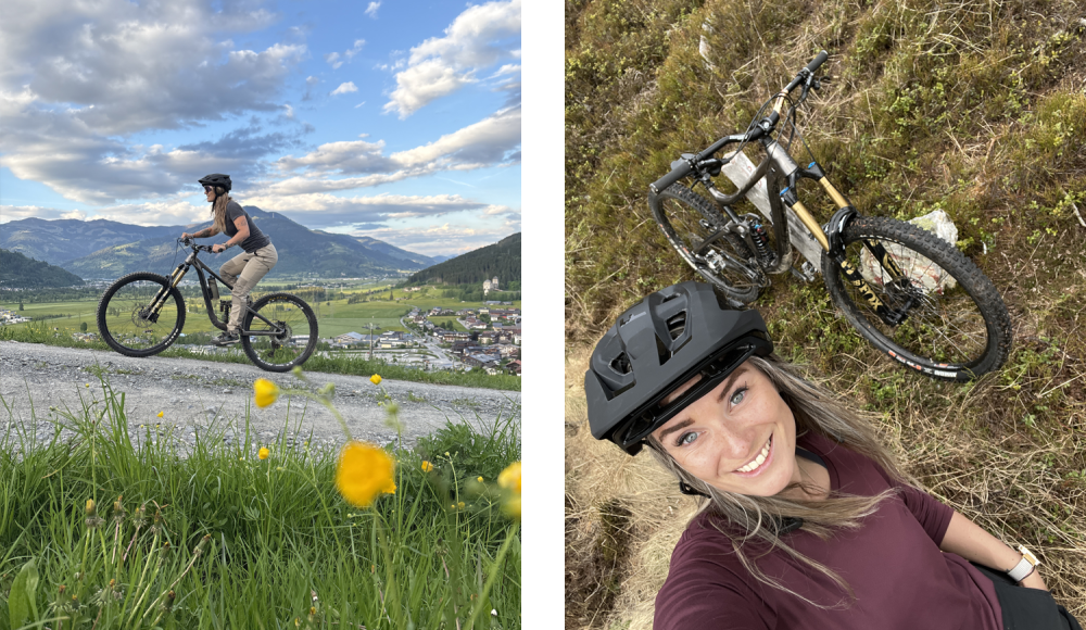 SPORTaktiv Ambassador Nina testet die Drop-A-Gogo II-Vario Sattelstütze von CONTEC