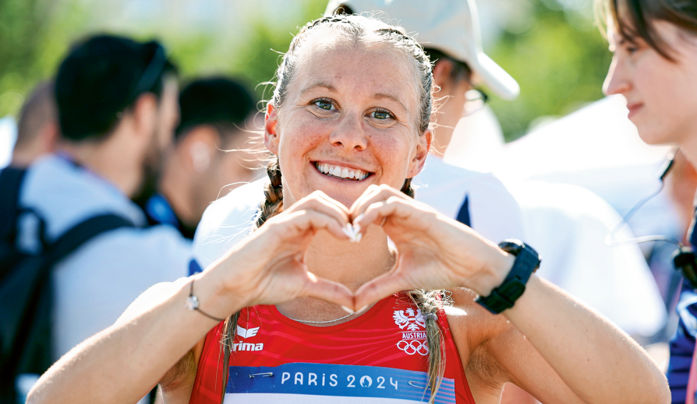 Raus aus deiner Mitte raten Marathon-Rekordlerin Julia Mayer und ihr Coach Vincent Vermeulen