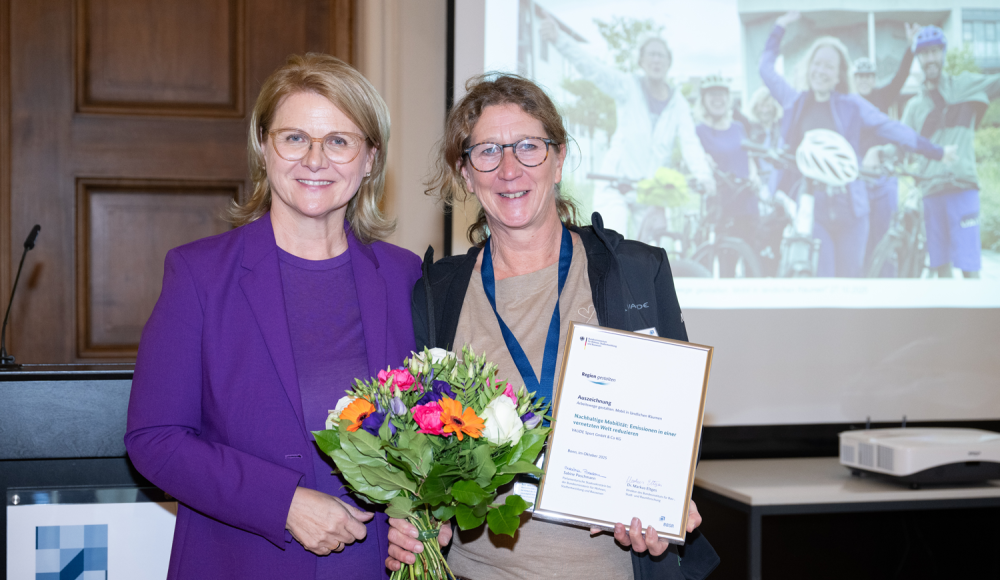 Zukunftsfähiges Mobilitätskonzept im ländlichen Raum: VAUDE gewinnt Bundespreis für erfolgreiche nachhaltige Mobilität